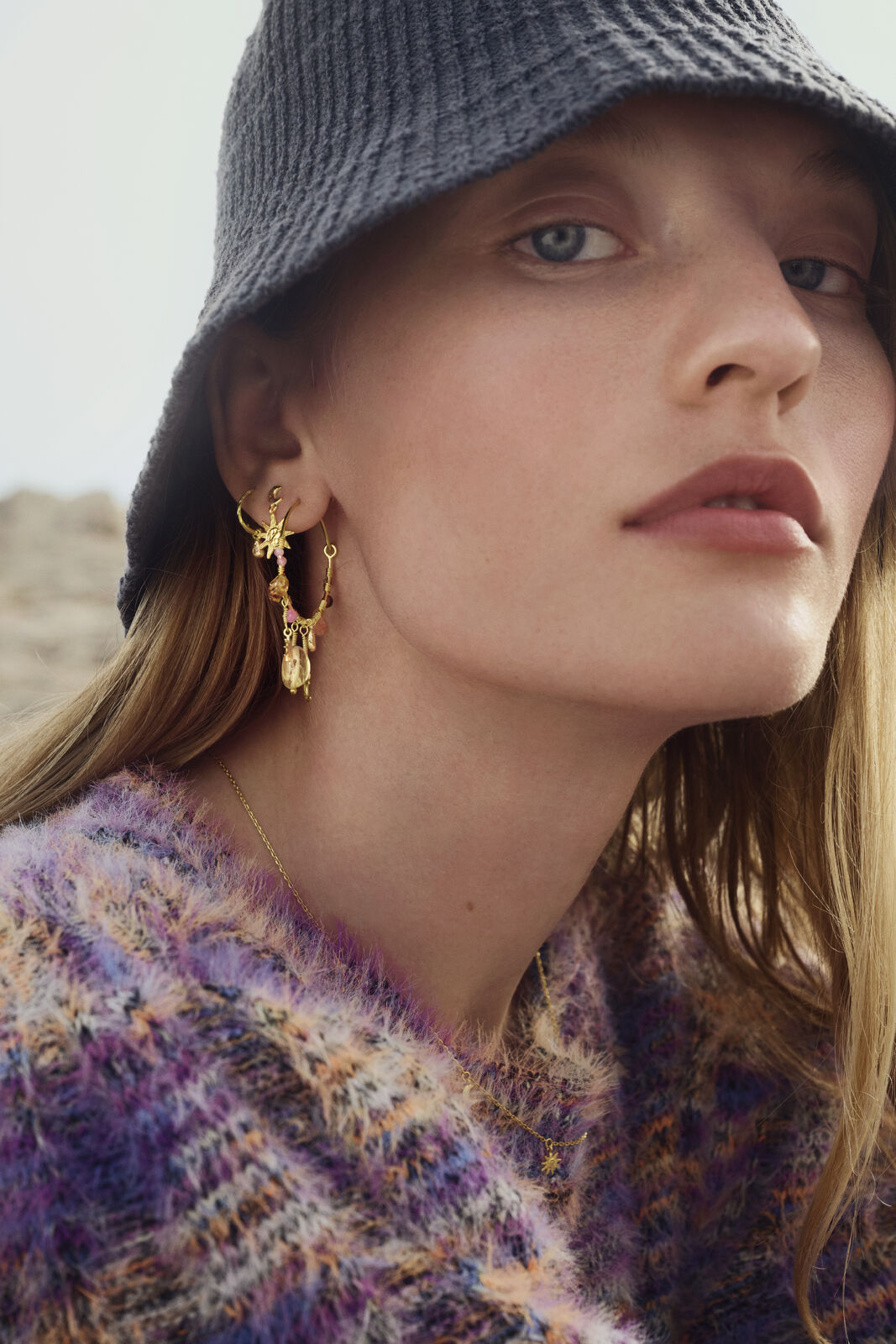 Cyra øreringe - forgyldt